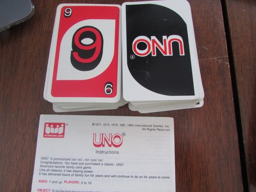 Vintage 1983 UNO Card Game with All 108 Cards & Instructions - Picture 2 of 3