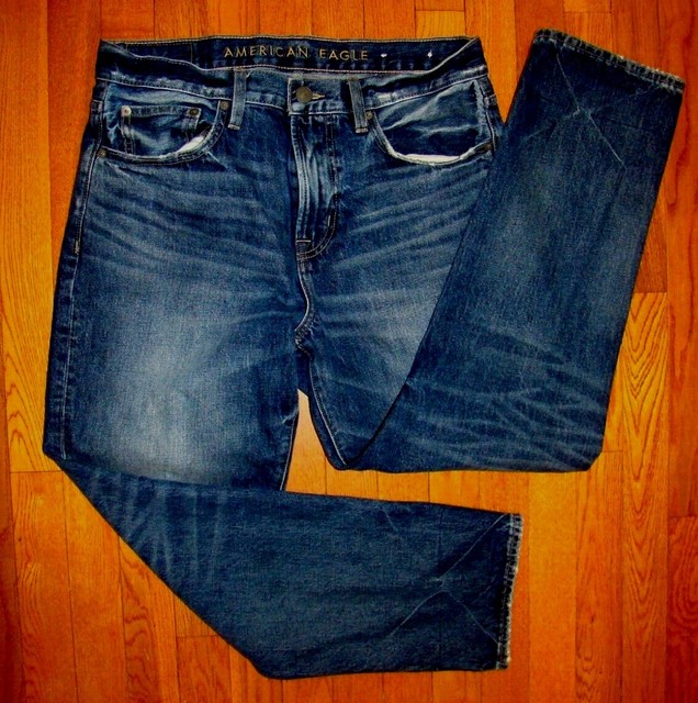 AMERICAN EAGLE BAGGY JEAN Mens Blue Denim Jeans 100 Cotton EUC 32 x 29