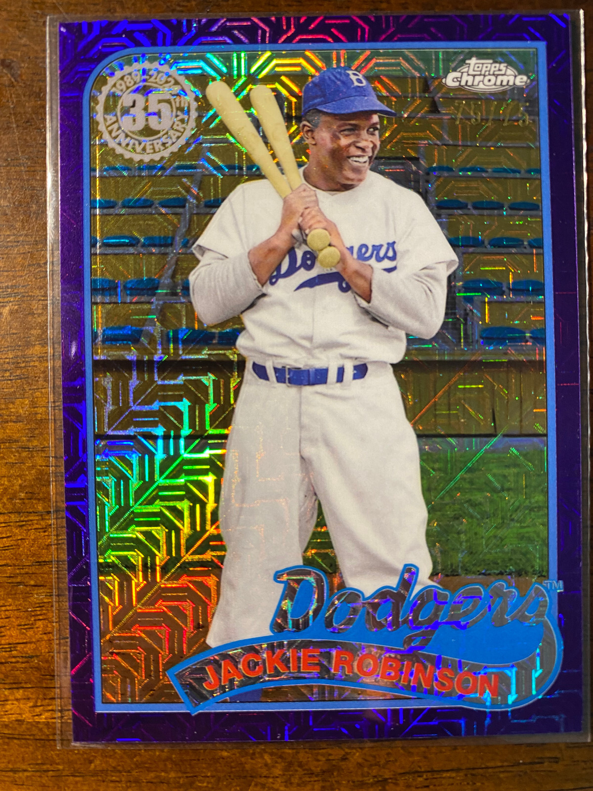 2024 Topps Series 2 Jackie Robinson #2T89C-67 Silver Pack Purple Mojo 75/75