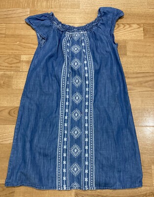 Girl's Old Navy Lightweight Soft Denim Dress Size 8 EUC