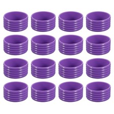 Silicone Racquet Band Grip Rings, Anti-slip 16 Pcs  Purple