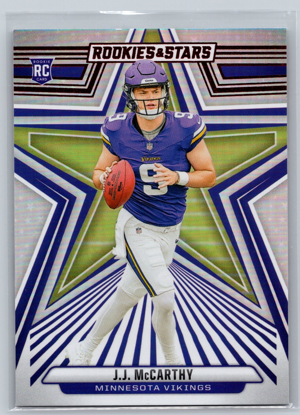 2024 Panini Rookies & Stars Longevity Holo Rookie Card #135 JJ McCarthy Vikings
