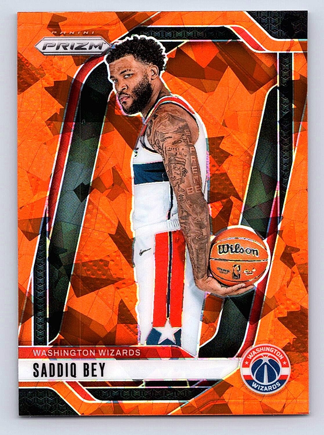 2024-25 Panini Prizm #44 Saddiq Bey Prizms Orange Ice