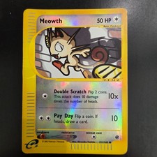 Meowth 121/165 Expedition Base Set Reverse Holo Ereader MP- on eBay