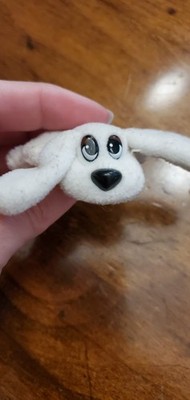 Vintage Galoob Pound Puppies Mini White Puppy 2-1/4''