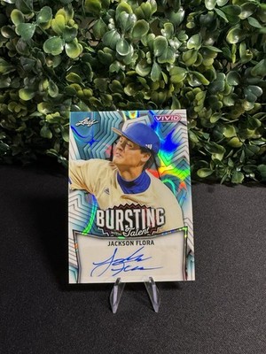 2025 Leaf Vivid Jackson Flora Autograph /10 Prospect Pitcher SSP 