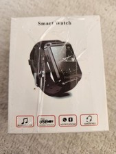 Smart Watch Red, Hands Free Music Player Micro USB Bluetooth Notifications New