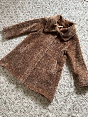 MaxMara   studio Shaggy Coat Size 38 Camel Alpaca Blend Long Warm Jacket