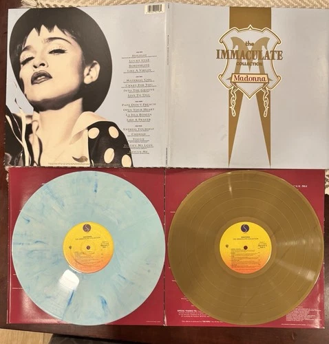 Madonna Immaculate Collection Blue/White Marble+Gold Colored Vinyl