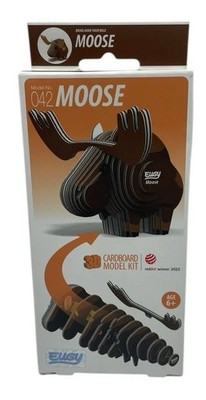 EUGY 3D Cardboard 3D Kit Model Moose Model No. 042 - 20-30 Minute Craft Activity