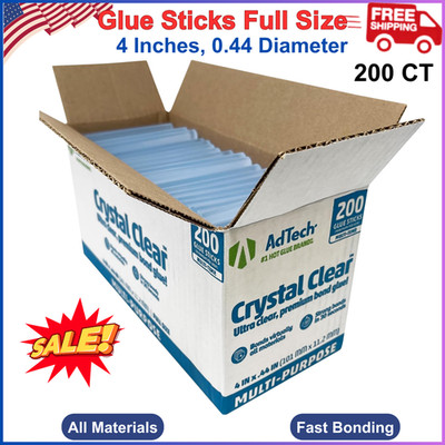 Adtech Glue Sticks Long 4'' x 7/16'' Full Size Multi Temperature (5 lb. Bulk Pack)