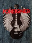 Foreigner Guitar 3.5 x 2.75 Inch Iron On Patch