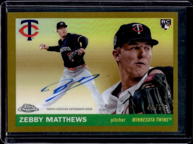 2025 Topps Chrome Platinum Zebby Matthews Auto RC Gold Refractor #/50 Twins