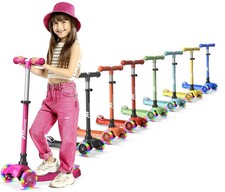 Kids Scooter Children and Toddler 3 Wheel Kick Scooter LED Wheel Lights I...