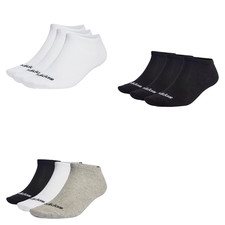 adidas Thin Linear Low Cut Socks 3 Pair Pack Mens Womens Unisex Trainer UK Size