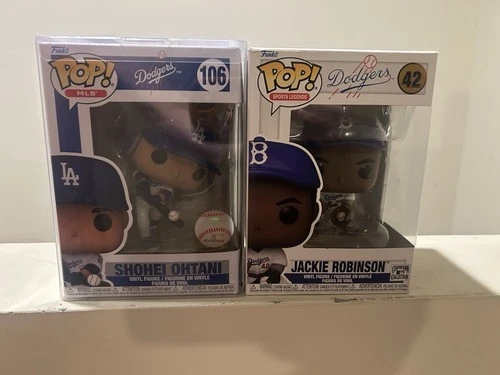 Funko Pop! Vinyl MLB Shohei Ohtani #106 & Jackie Robinson #42 Figures, Baseball