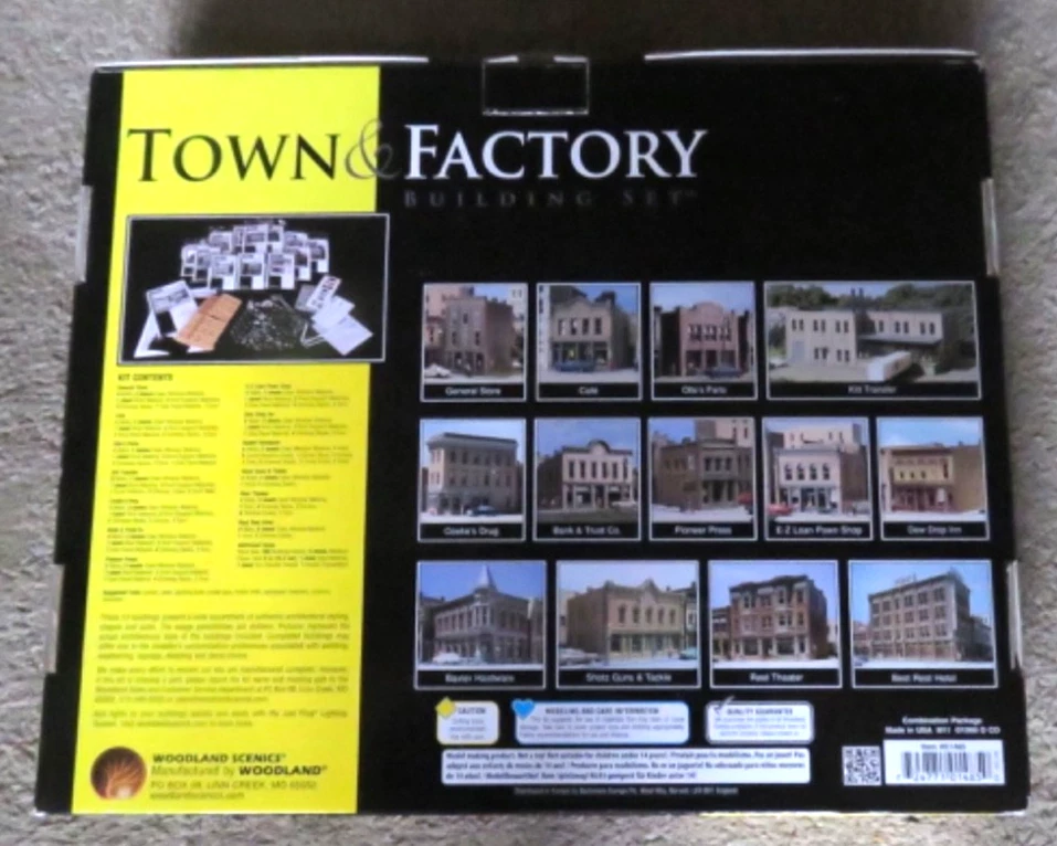 Woodland Scenics S1485 Escala N TOWN & FACTURYBuiding Set - Totalmente Nuevo Foto 3 de 4