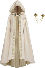 Renaissance Hooded Cloak Medieval Cape Halloween Costume