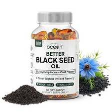 Organics Ocean Better Black Seed Oil Cold Pressed - Pure Nigella Sativa Oil for