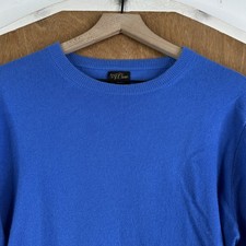 J Crew Sweater Mens Medium Blue Crewneck Knit Pullover Jumper Casual Solid