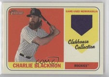 2018 Topps Heritage Clubhouse Collection Relics Charlie Blackmon #CCR-CB 2d8