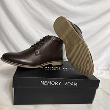 London Fog LFM-Tyler Chukka, Vegan Leather Brown CL30578M-E Men's Size 11M, NEW