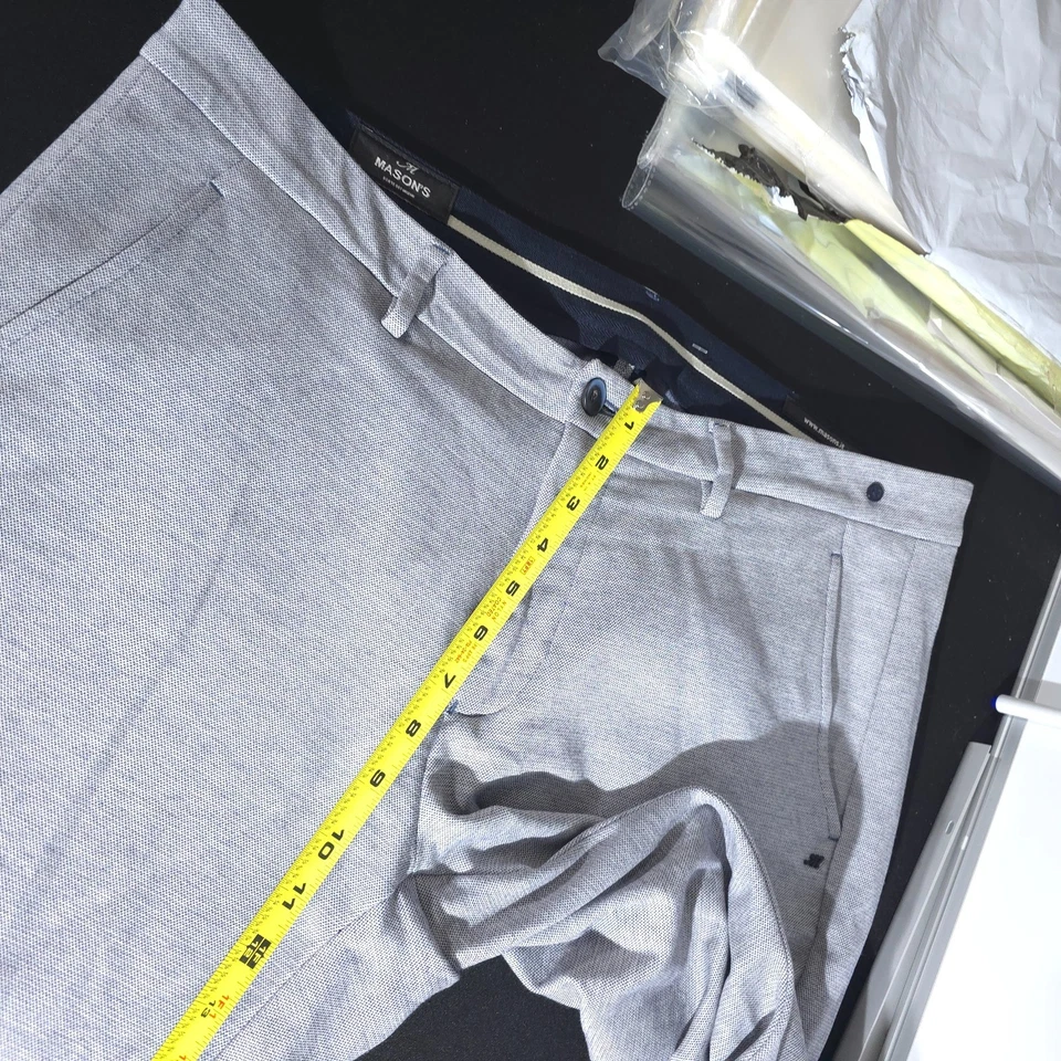 Pantalones chinos Mason's Forte Dei Marmi tostados para hombre calce ajustado elásticos talla 52 EE. UU. 38 gris Foto 3 de 4