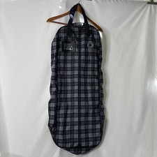 Sac de voyage équestre Centaur classique plaid bleu cheval fermeture éclair complète 3 crochets