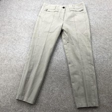 Escada Pants Womens 38 Sage Green Zip Ankle Straight Leg Zipper Pockets 5006957