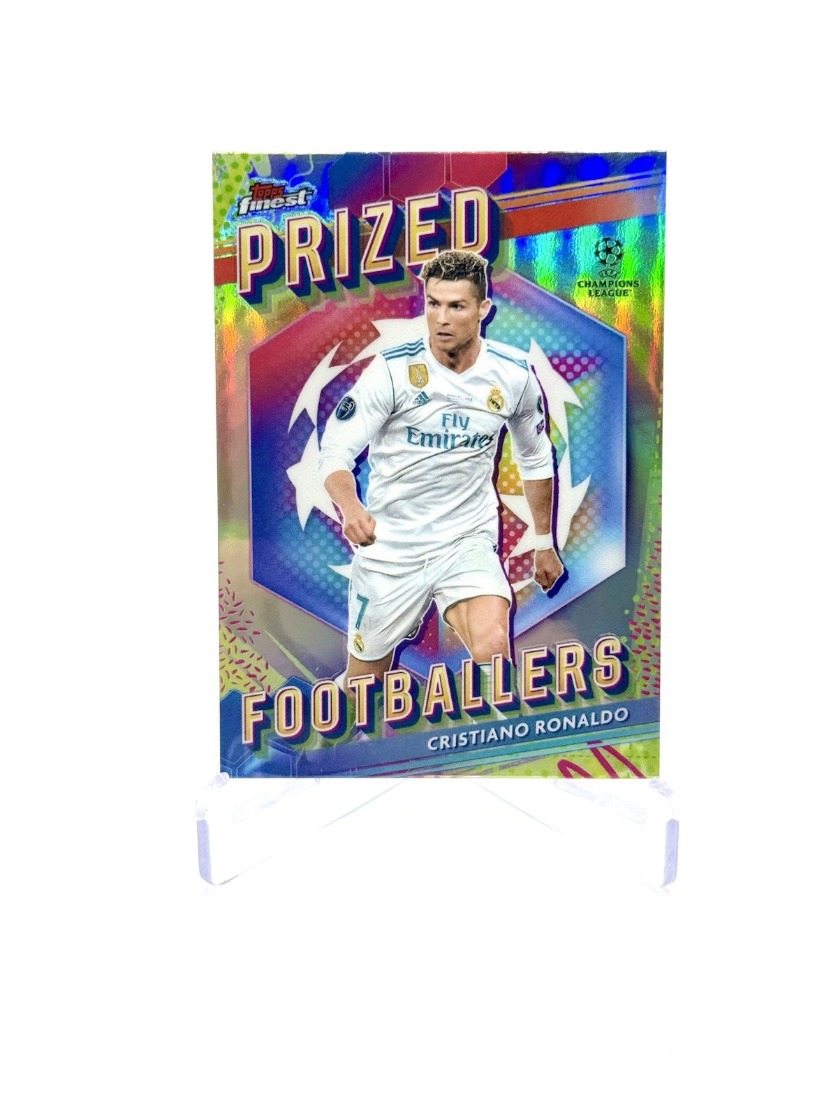 CRISTIANO RONALDO 2024 Topps Finest PRIZED FOOTBALLERS REFRACTOR - Real Madrid