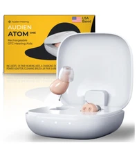 Audien Atom One OTC Hearing Aids – Wireless, Rechargeable, Discreet Hearing-OB
