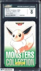 1996 Vintage Pokemon Bandai Carddass Green Card Eevee CGC 8 NM-MT