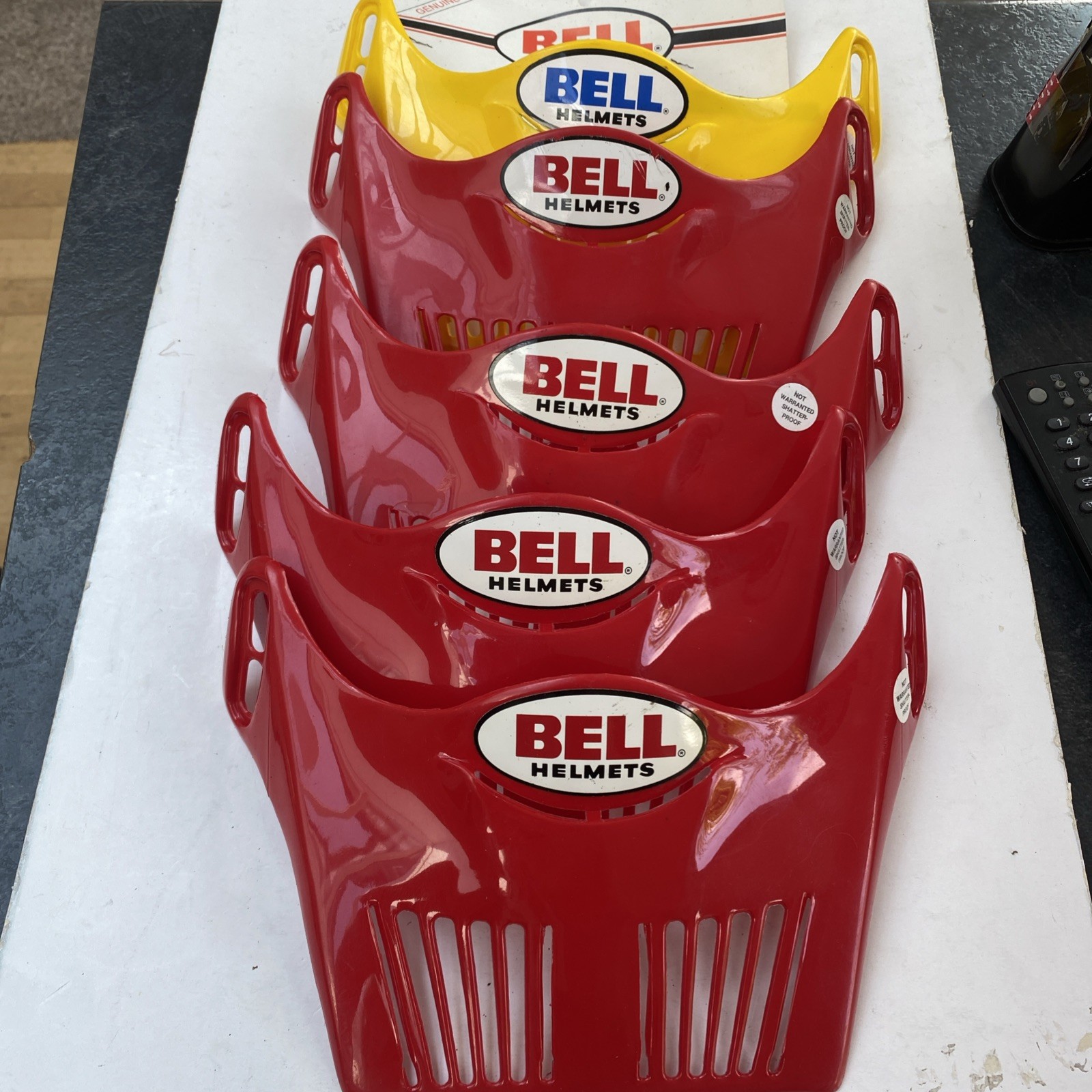 Casco Moto Picco 1980 Giallo e Rosso