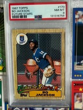 1987 TOPPS FUTURE STARS #170 BO JACKSON ROOKIE RC PSA 8