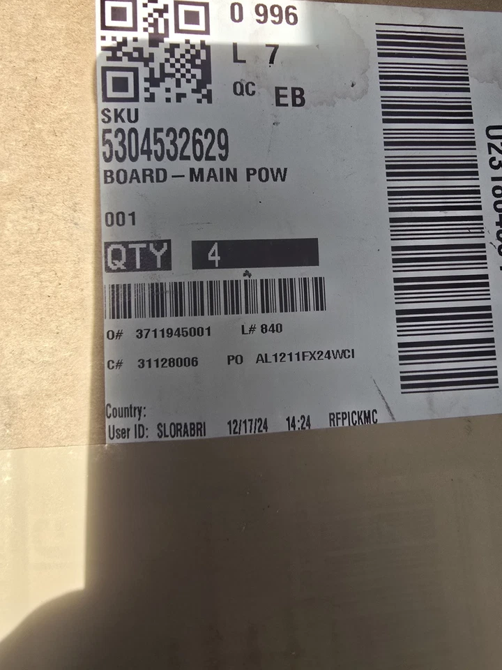 Electrolux Frigidaire Refrigerator Control Board OEM Part 5304532629 - Image 2 of 2