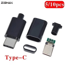 DIY Type C USB 3.1 3A Fast Charging Connector Male Plug Jack Terminals
