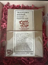 Traveler's Company. Love &  Trip Red Notebook Passport NEW