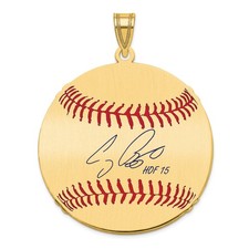 Gold-plating over Sterling Silver Craig Biggio Hall of Fame Signature Large Epox