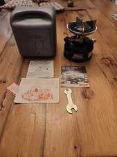 Coleman 508-700 Sportster II Single Burner Camping Stove W/ Case & Wrench 10/85