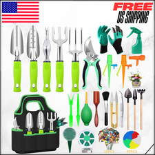 Aluminum Garden Heavy Duty Tools Set W/ Storage Bag Gloves & Sprayer 84PCS - Image 1