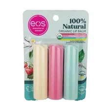 ✅(3-PACK) EOS 100% Natural Organic Lip Balm Sticks Variety Flavors of Lip Care