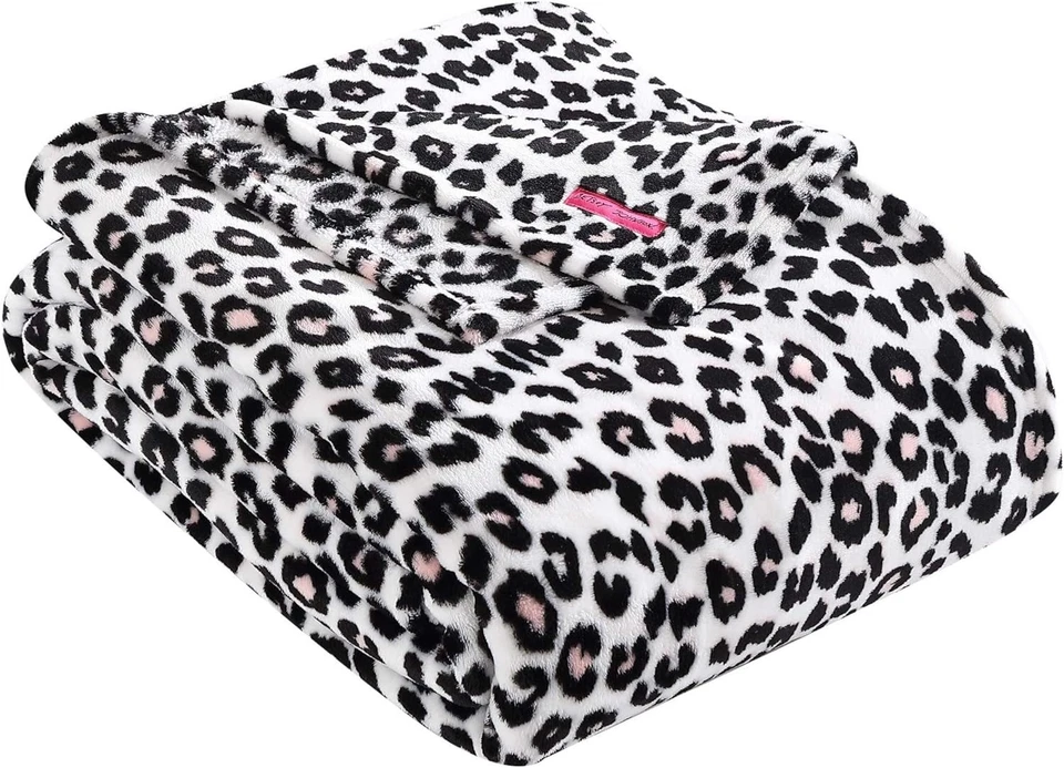 Manta Betsey's Leopardo Peluche Vellón Rosa King Foto 3 de 4