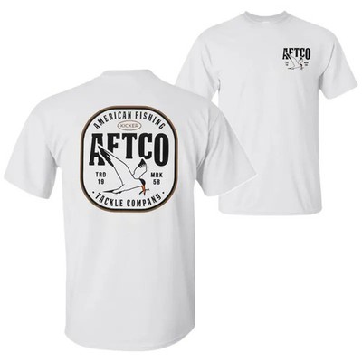 AFTCO After The Dive T-Shirt, American Fishing Graphic Tee, Soft Cotton Blend Sh