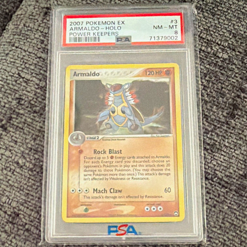 Armaldo 3/108 EX Power Keepers 2007 Holo Rare PSA 8 Cert 71379002