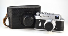 VESTITO! RARA FOTOCAMERA RF EDIZIONE 1969 SOVIETICA URSS "ZORKI 4" + OBIETTIVO INDUSTAR-50
