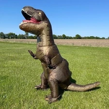 Rubies Inflatable T. Rex Costume Adult One Size Jurassic World Blow Up Dinosaur