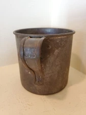 M 1874 Indian Wars original US Cavalry company marked Custer  era tin US CUP