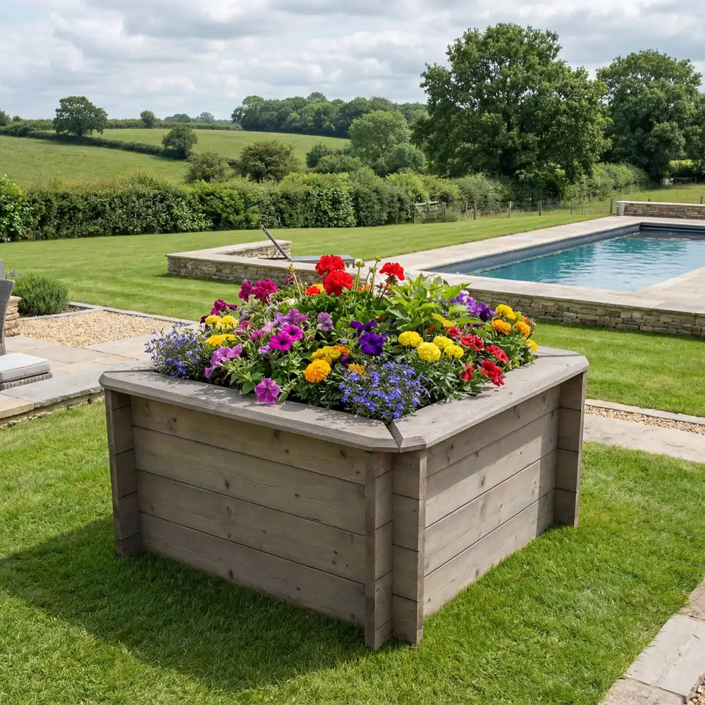 Raised Garden Bed - 1m x 1m - 563mm Height - 27mm Thick Wall