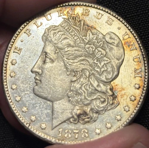 1878-S BU, Mint State, Morgan Silver Dollar With Proof Like Surfaces