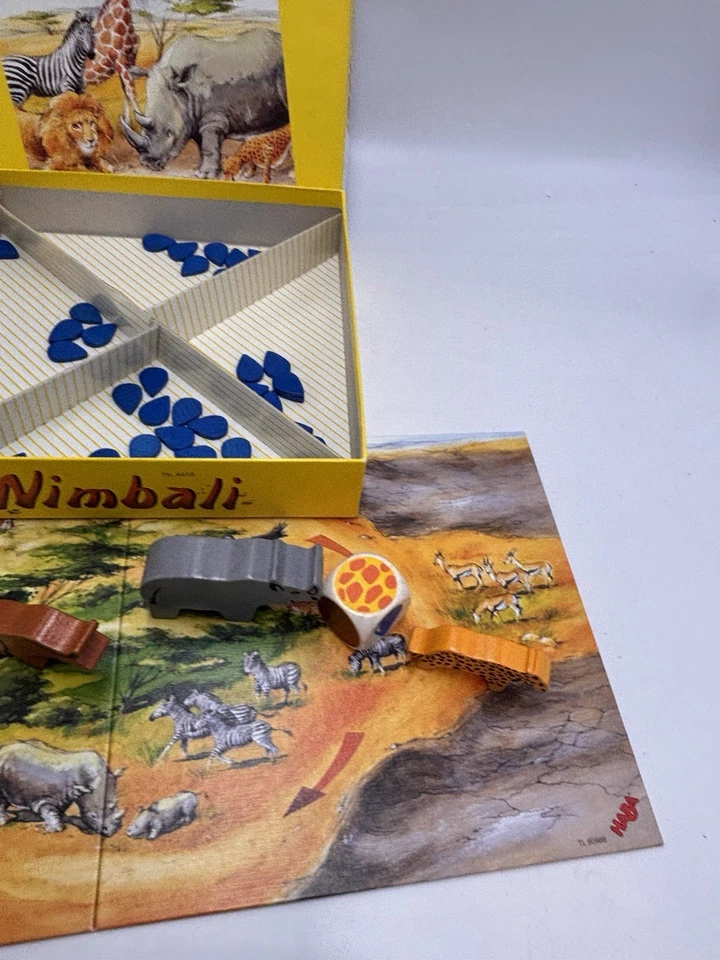 Nimbali Board Game Haba Vintage Animal Safari  - Complete - Image 4 of 4